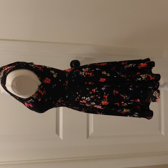 Express sz 0 sleeveless black multi color dress - Picture 3 of 8